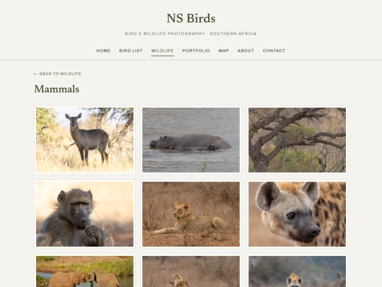 wildlife/mammals screenshot