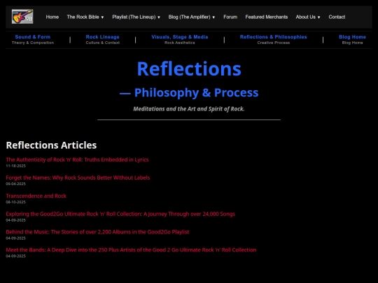 blog/reflections screenshot
