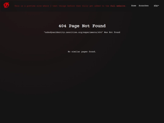 experiments/404 screenshot