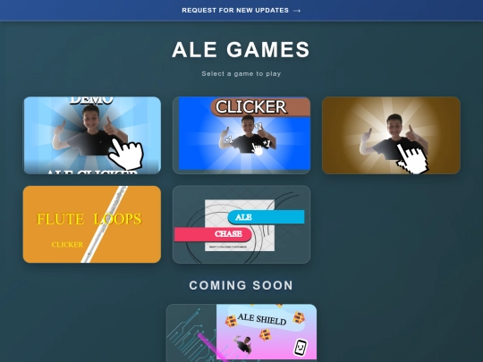 ale games web/website html screenshot