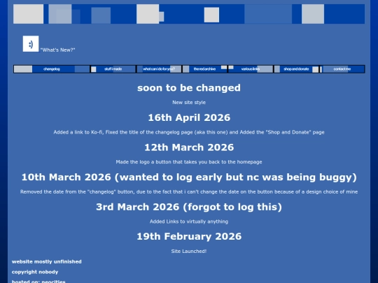 changelog screenshot