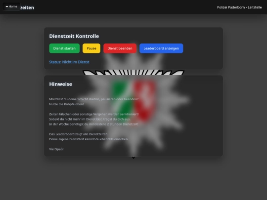 dienstzeiten screenshot