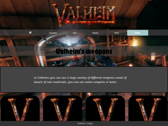 Items screenshot