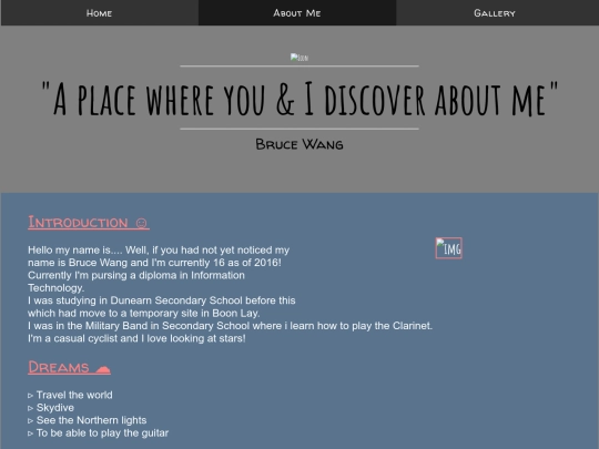 aboutme screenshot