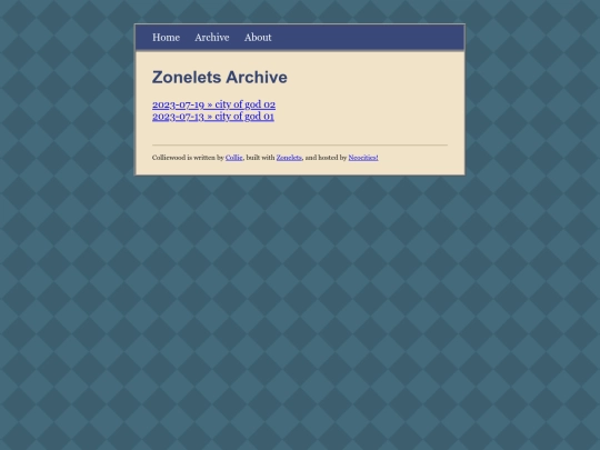 blog/archive screenshot