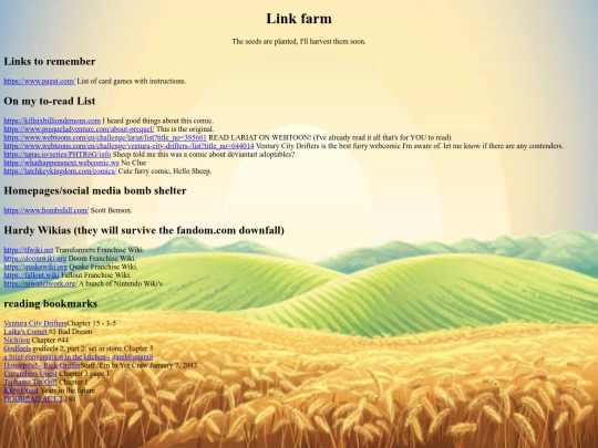 links screenshot