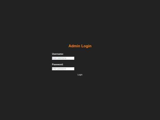 admin screenshot