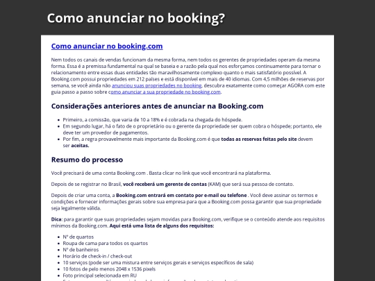 comoanunciarnobooking screenshot