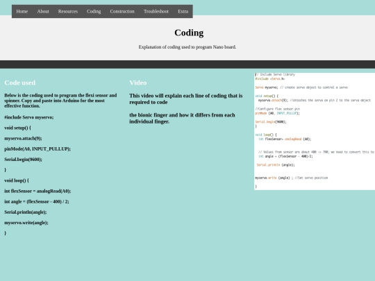 Coding screenshot