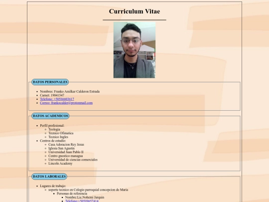 CurriculumVitae screenshot