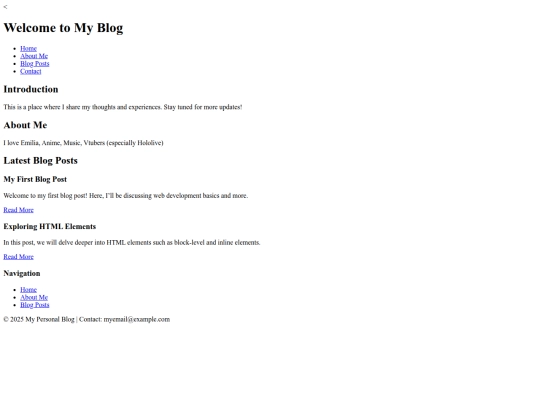 html/Blog screenshot