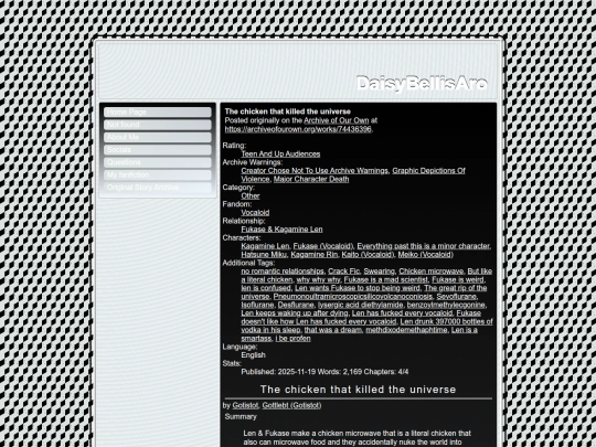 New_site/neocities-daisybellisaro/fanfiction/The_chicken_that_killed screenshot