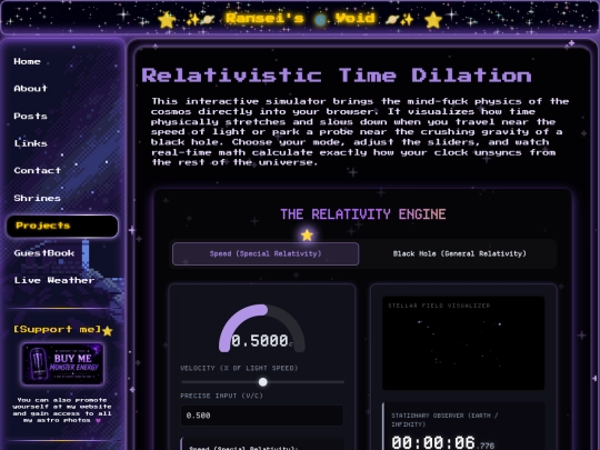 pages/other/time-dilation screenshot