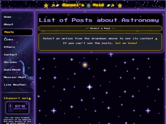 pages/posts-stars screenshot