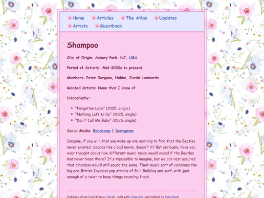 artists/shampoo screenshot