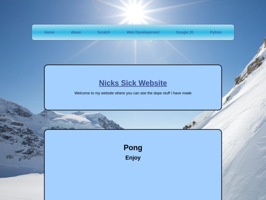 PONG screenshot