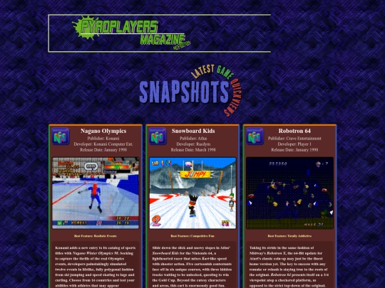 snapshots screenshot