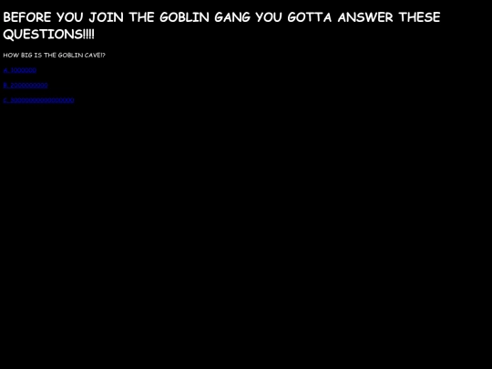 goblinquiz screenshot