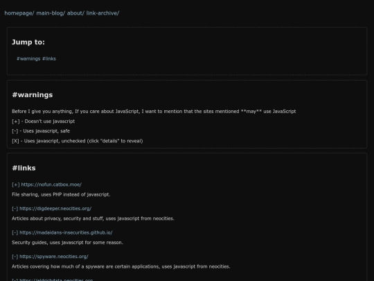 link-archive screenshot