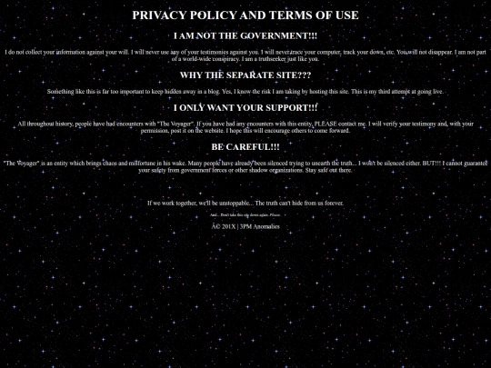 disclaimer screenshot