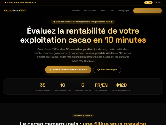 CacaoScore360_SalesPage screenshot