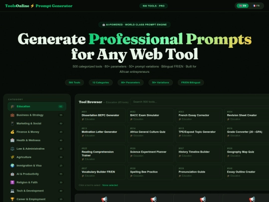 Generate Professional PromptsBILINGUAL screenshot