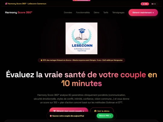 HarmonyScore360°_SALESPPAGE screenshot