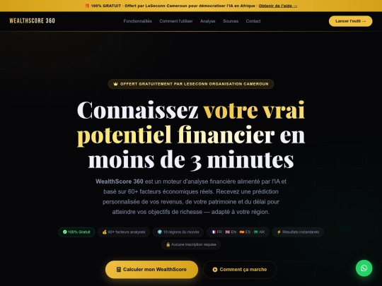 WealthScore360_SalesPage screenshot