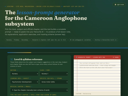 cameroon-anglophone-course-generator screenshot