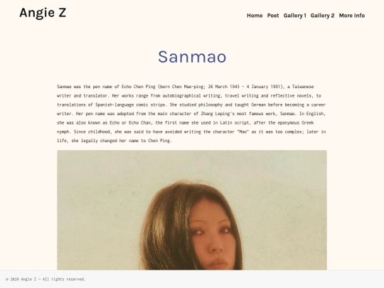 sanmao/poet screenshot