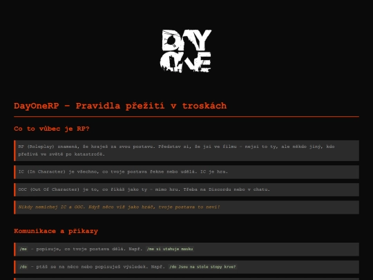 DayOneRP-Pravidla screenshot