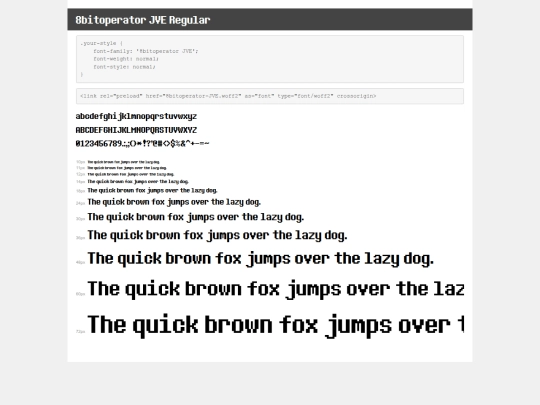 font/demo screenshot