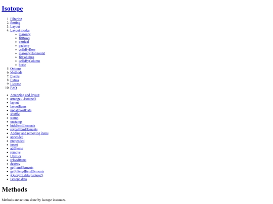 methods screenshot