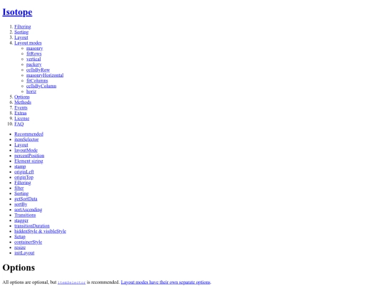 options screenshot