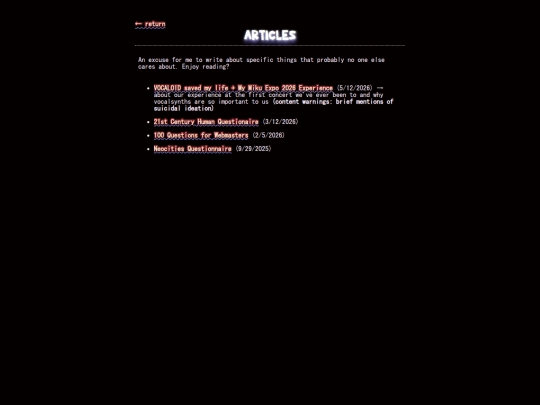 articles screenshot