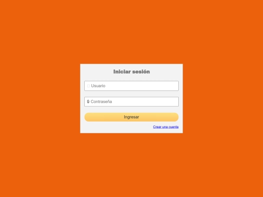 proyectofinal/login screenshot