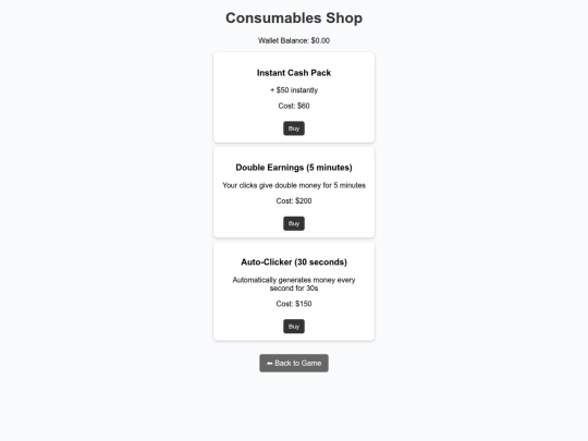consumables screenshot