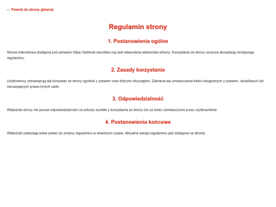 regulamin screenshot