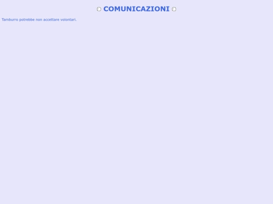 Comunicazioni screenshot