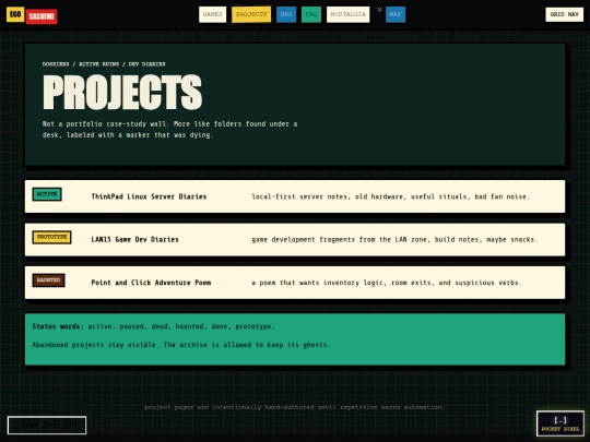 projects screenshot