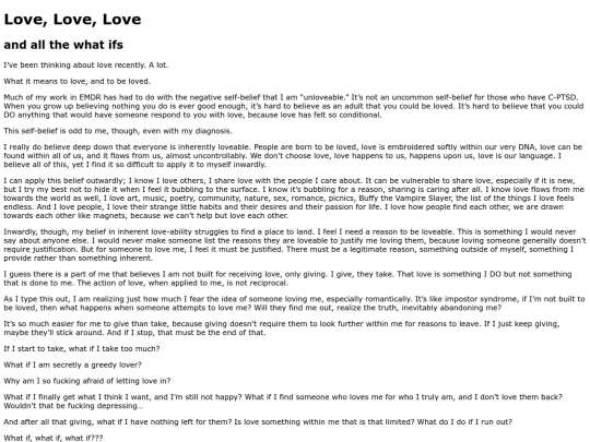 musings/love-love-love screenshot