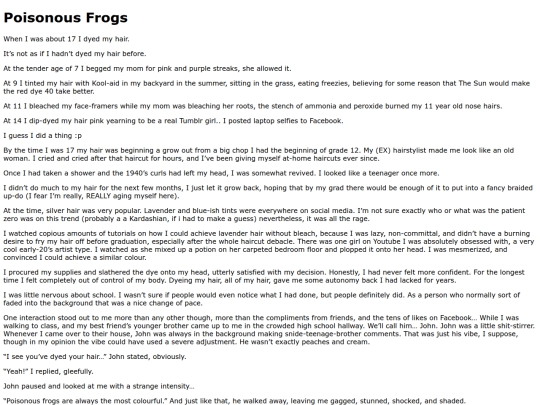 musings/poisonous-frogs screenshot