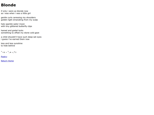 poetry/blonde screenshot
