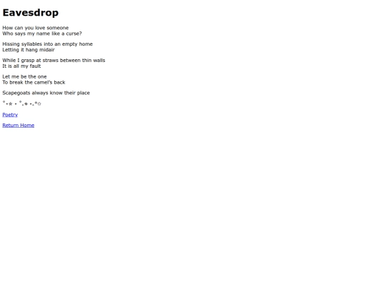 poetry/eavesdrop screenshot