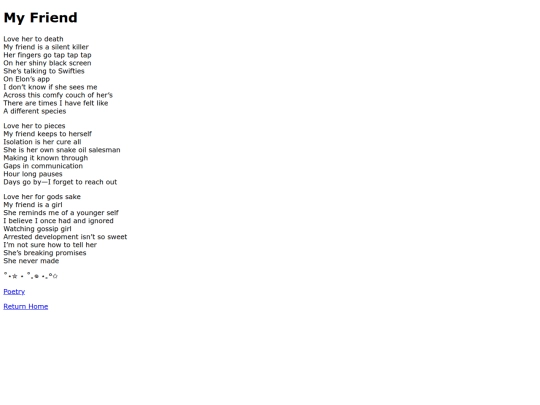 poetry/my-friend screenshot