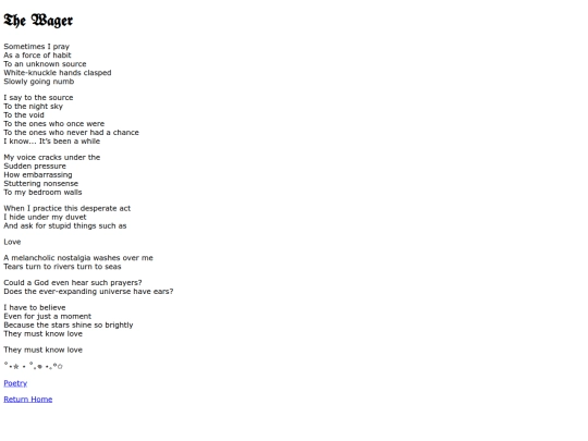 poetry/the-wager screenshot