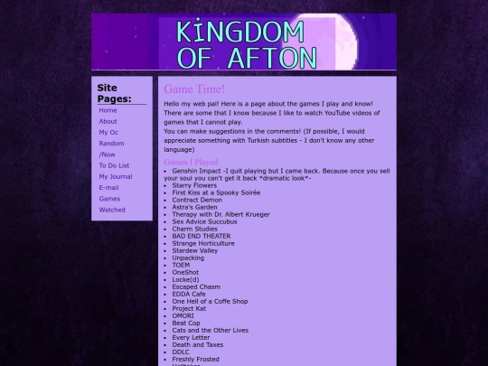 games screenshot