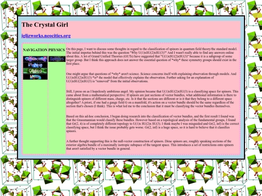 Sites/spinors screenshot