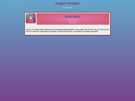 blog/tangles screenshot