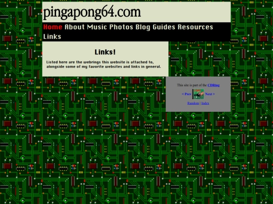 links screenshot